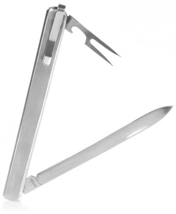 Cuchillo de prueba de queso Boska con tenedor y clip