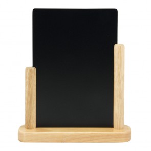 Securit® Ardoise de table Elegant medium 6x - Bois avec finition hêtre laqué - 15x21cm