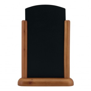 Securit® Ardoise de table Top medium 6x - Bois avec finition laquée Marron foncé - 20x28cm