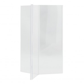 Securit® Porte - affiche en Y - 3 faces - acrylique transparent - Format A5