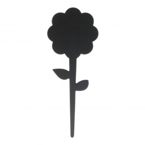 Securit® Silhouette Fleur ardoise tags - 6 lots de 5 + feutre - craie
